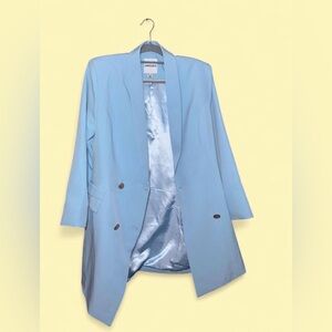 Nique Pastel Blue Double-Breasted Blazer